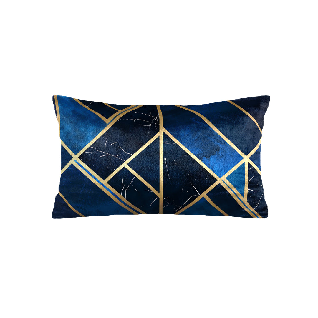 SuperSoft Blue Geometric Rectangle