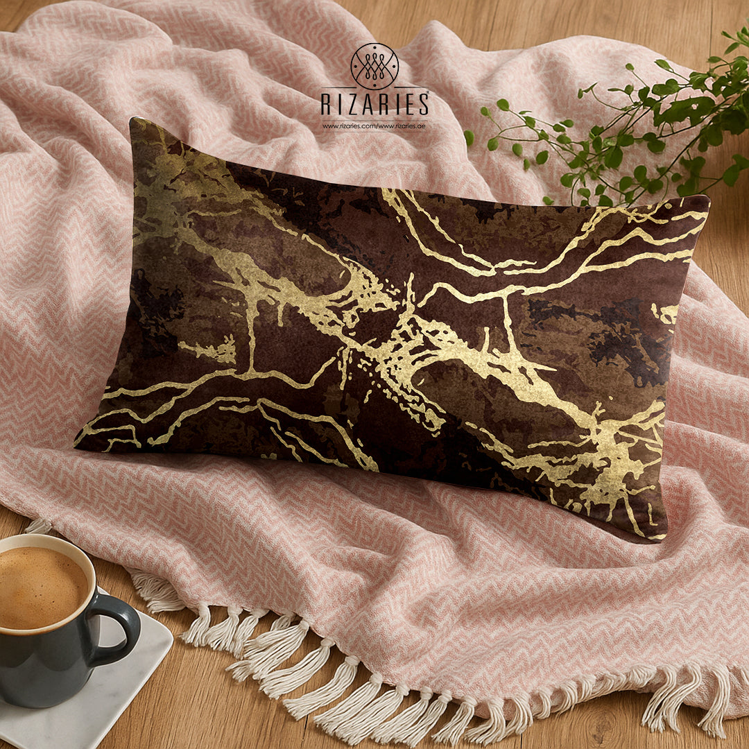 SuperSoft Brown Gold Marble Rectangle