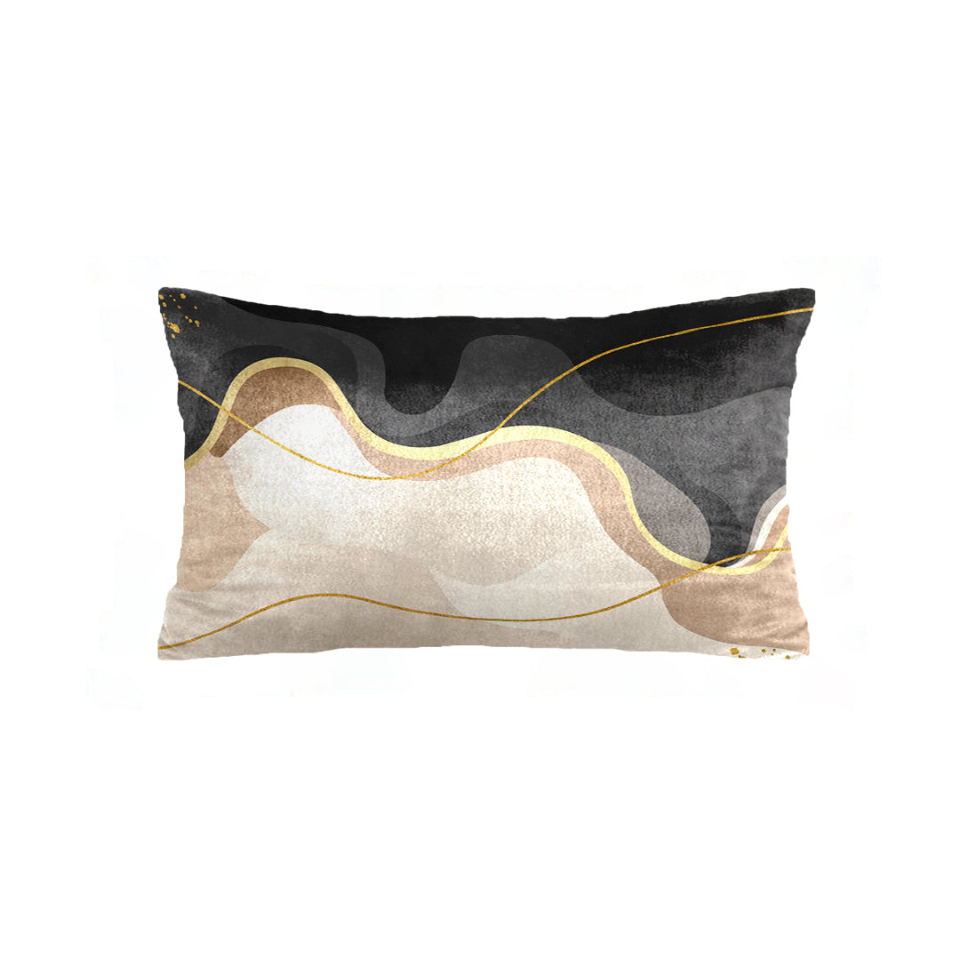 SuperSoft Beige Grey Wavy Rectangle