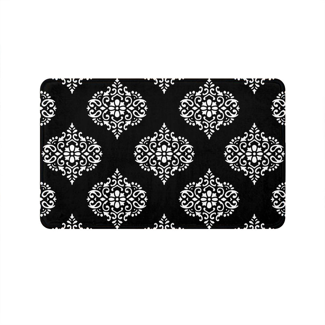 SuperSoft Traditional Black White Door Mat