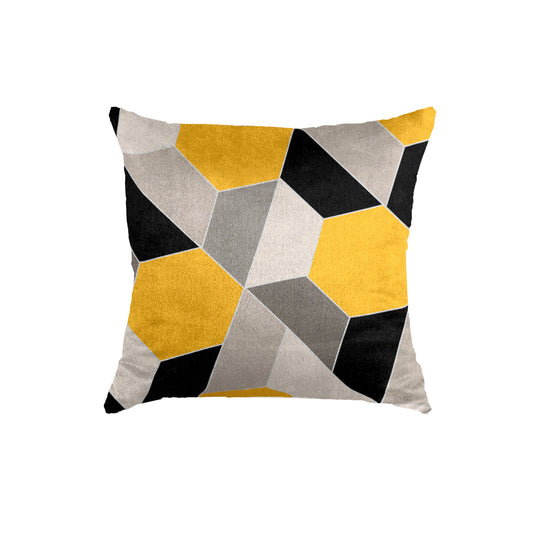 SuperSoft Yellow Black Rope Throw Cushion