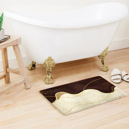 Supersoft Coffee Cream Wavy Door Mat