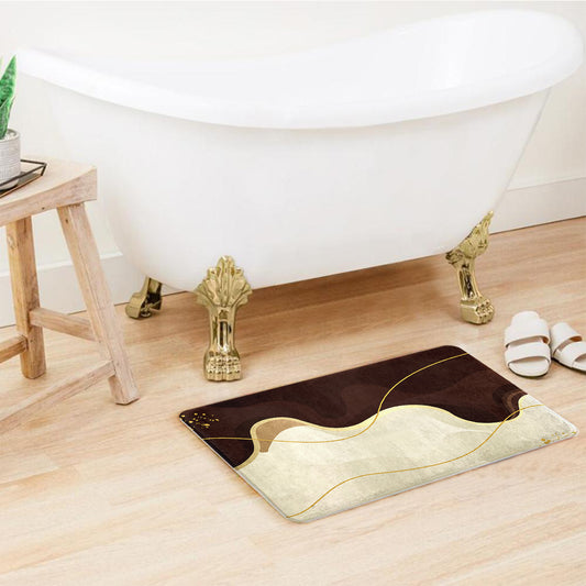 Supersoft Coffee Cream Wavy Door Mat
