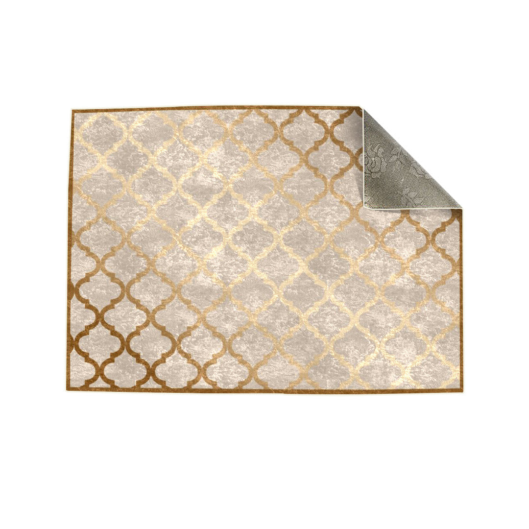 Copper Gold Quatrefoil Centerpiece (Rug)