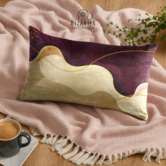 SuperSoft Purple Burgundy Wavy Rectangle