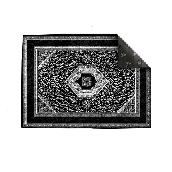 Traditional Black White Centerpiece (Rug)