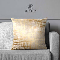 Thumbnail for SuperSoft Beige Lines Throw Pillow