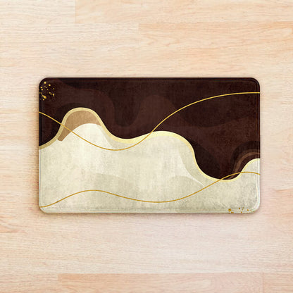 Supersoft Coffee Cream Wavy Door Mat