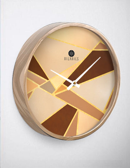 Copper Geometric Wall Clock