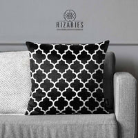 Thumbnail for SuperSoft Black & White Quatrefoil