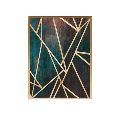 Ombre Emerald Metallic Canvas Painting