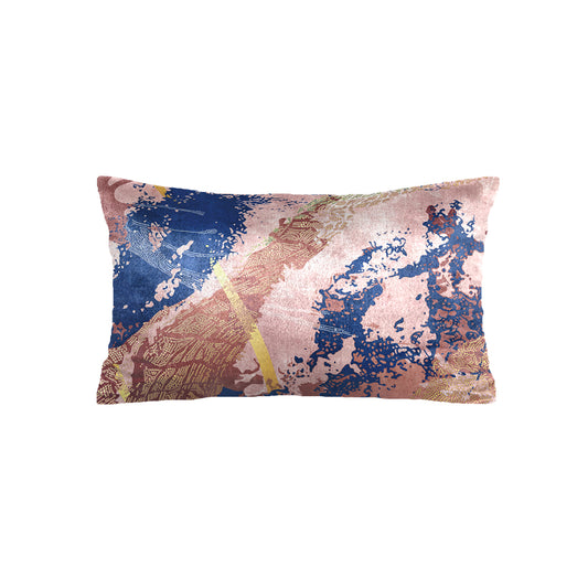 SuperSoft Pink Navy Abstract Rectangle