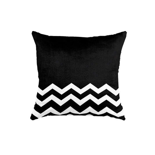 SuperSoft Black & White Chevron with Black