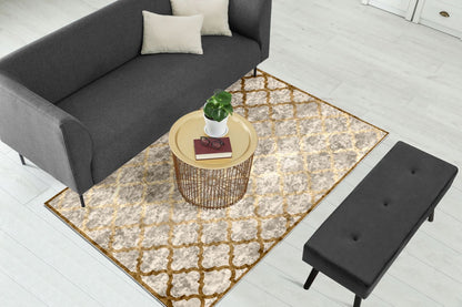 Copper Gold Quatrefoil Centerpiece (Rug)