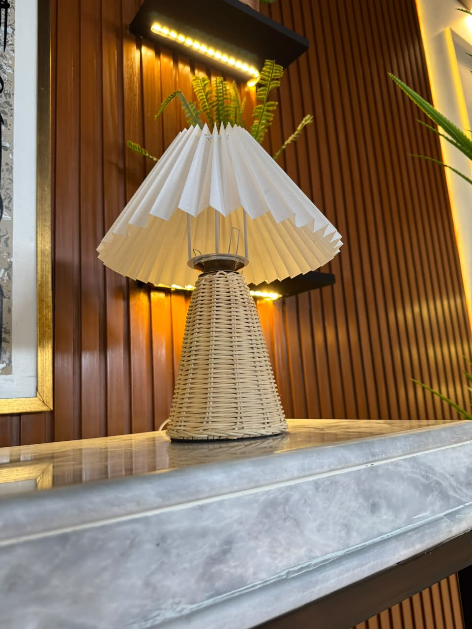 Woven Small Glow Table Lamp