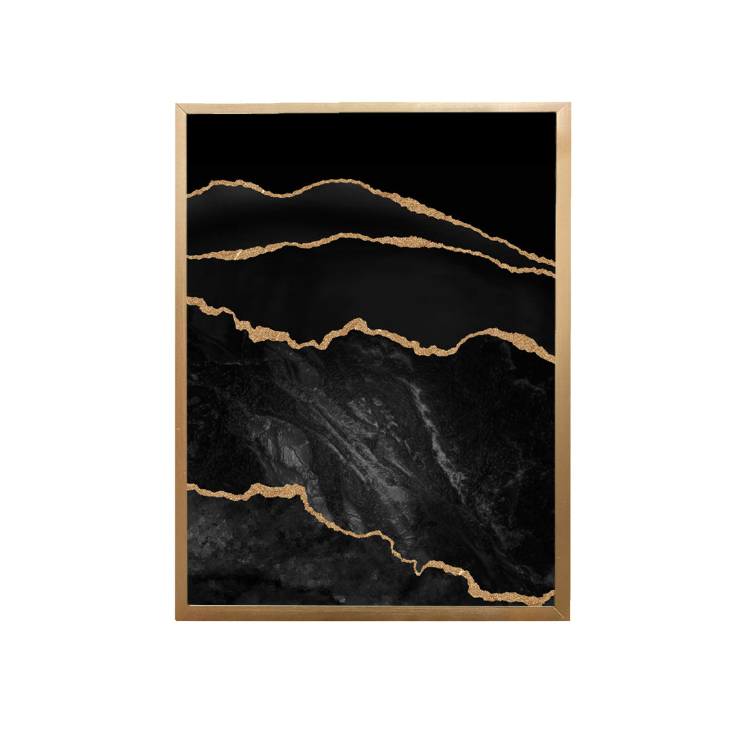 Black Marble Canvas Painting