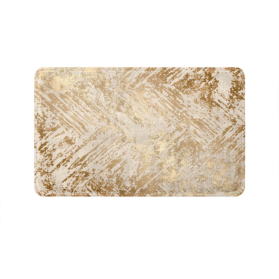 SuperSoft Copper Gold Abstract Pattern Door Mat