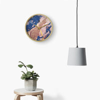 Thumbnail for Pink Navy Gold Abstract Wall Clock