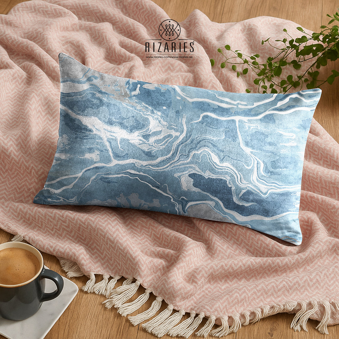 SuperSoft Powder Blue Marble Rectangle