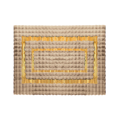 SuperSoft Box Style Fur with Gold Centerpiece (Rug)