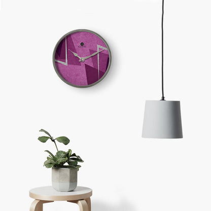 Shades of Purple Triangle Wall Clock