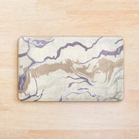 SuperSoft Purple Cream Marble Door Mat