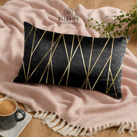 SuperSoft Midnight Gold Lines Rectangle