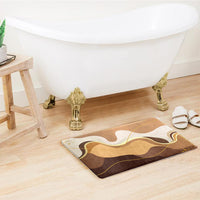SuperSoft Beige Brown Wavy Door Mat