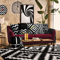 Thumbnail for Modern Black & White Throw Cushions Set of 6