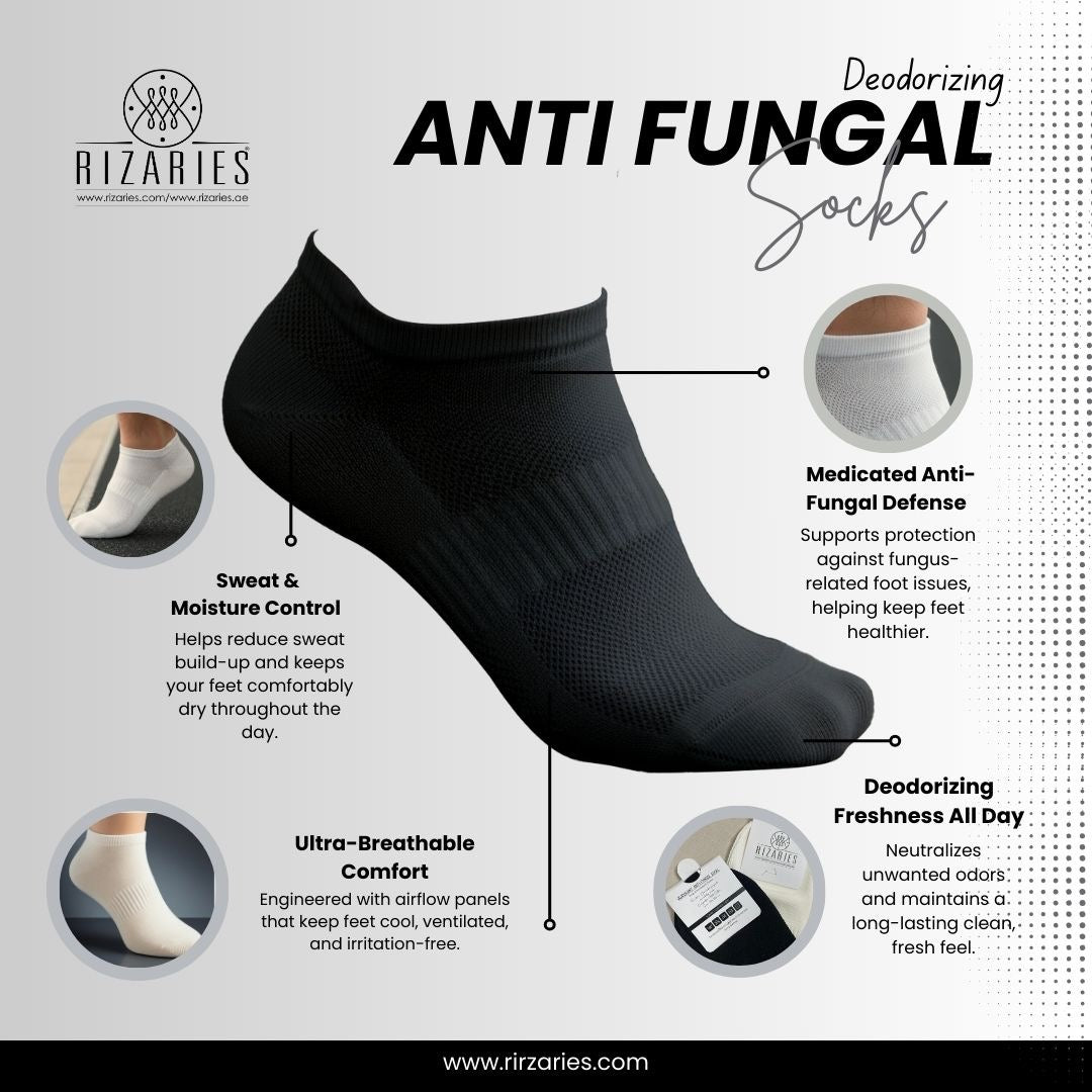Anti Fungal Deodorising Socks Set of 5 pairs