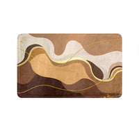 SuperSoft Beige Brown Wavy Door Mat