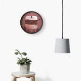 Pink Brushes Wall Clock