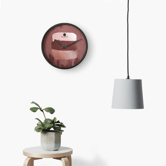 Pink Brushes Wall Clock