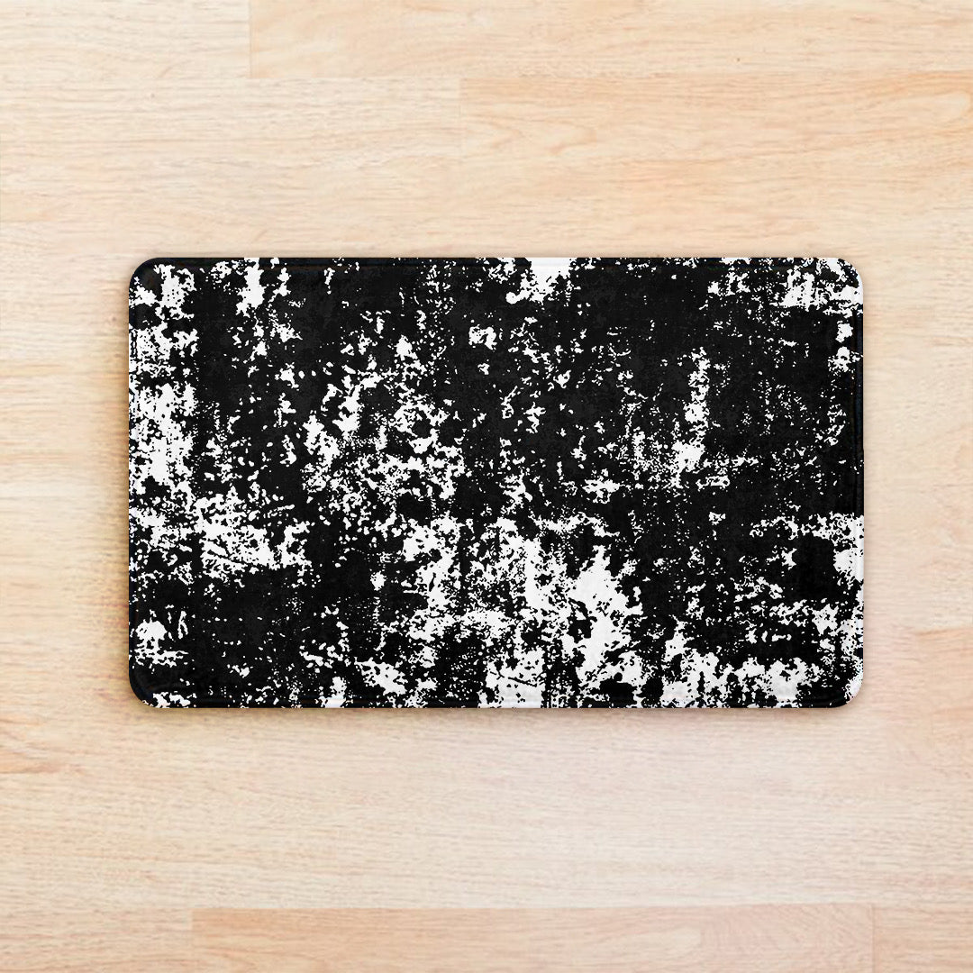 SuperSoft Black White Abstract Door Mat