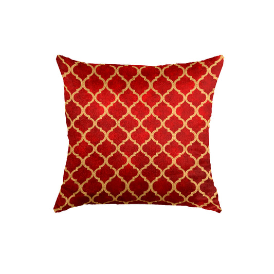 SuperSoft Maroon & Copper Quatrefoil Throw Cushion