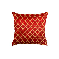 SuperSoft Maroon & Copper Quatrefoil Throw Cushion