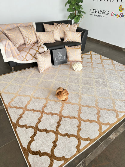 Copper Gold Quatrefoil Centerpiece (Rug)