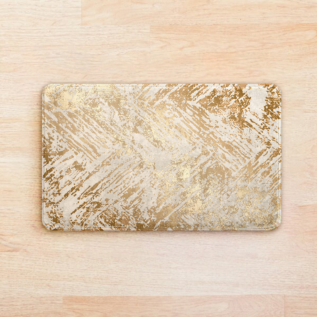 SuperSoft Copper Gold Abstract Pattern Door Mat