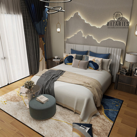 Navy Wavy Bundle of 4 Bedroom Series (READ DESCRIPTION)