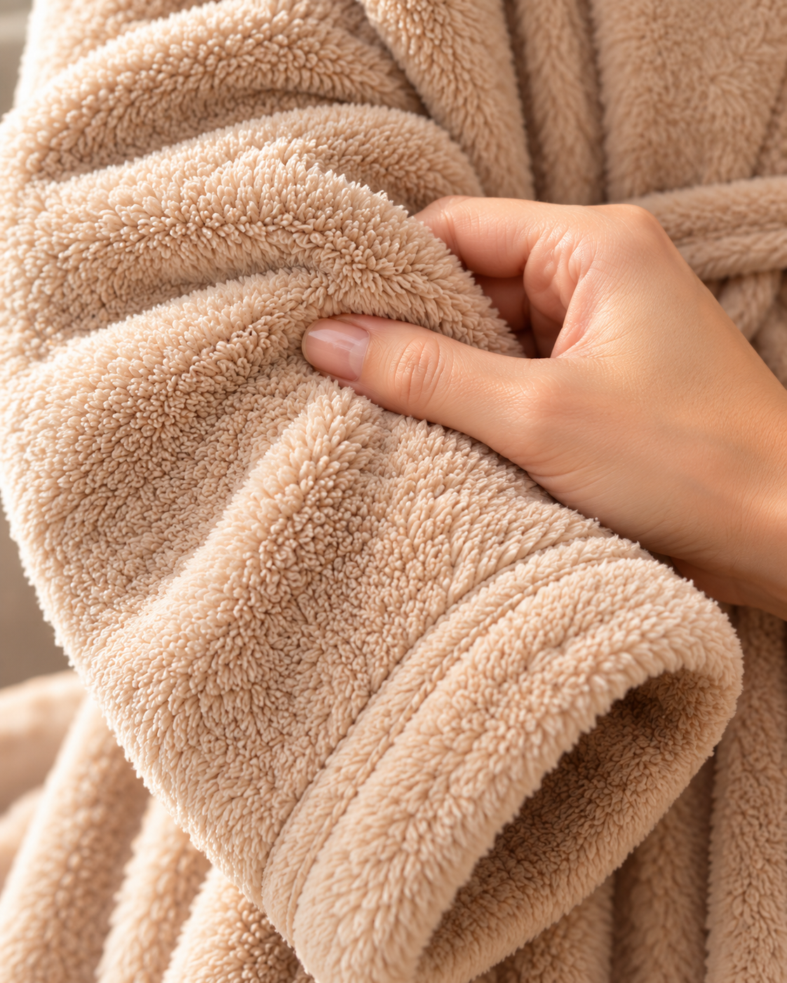 Soft Coral Fleece Zipper Unisex Bathrobe