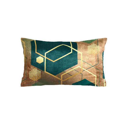 SuperSoft Emerald Copper Abstract Geo Rectangle