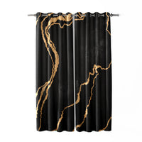 Thumbnail for New Black Gold Abstract Curtains