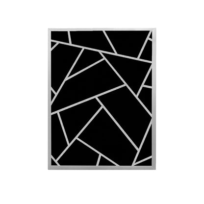 Black & Silver Lines Canvas Painting