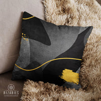 Thumbnail for SuperSoft Shades of Grey Abstract Throw Pillow