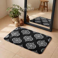 SuperSoft Traditional Black White Door Mat