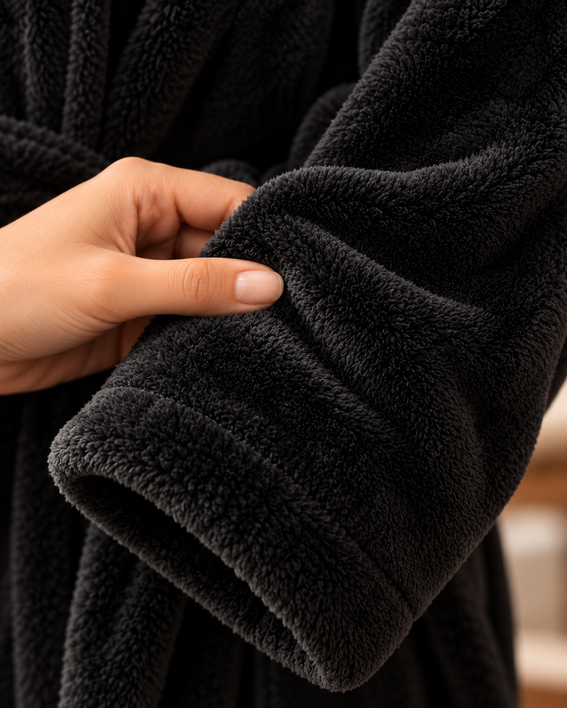 Soft Coral Fleece Zipper Unisex Bathrobe