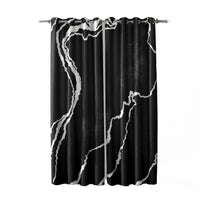 Thumbnail for Black Silver Abstract Curtains