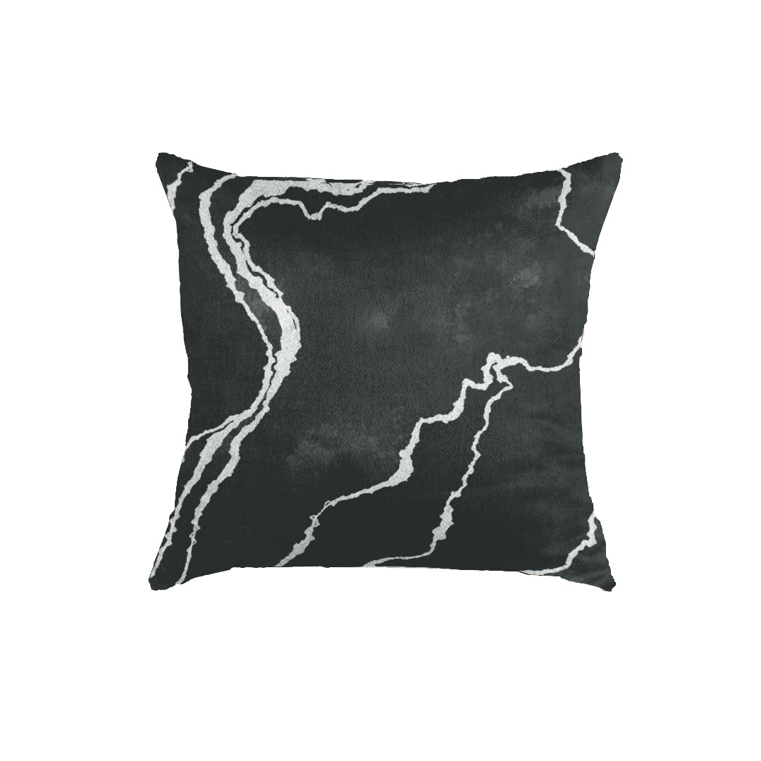 SuperSoft Olive Grey & Silver Abstract Throw Cushion