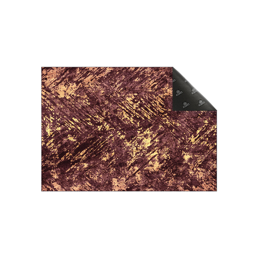 Brown Gold Abstract Centerpiece (Rug)