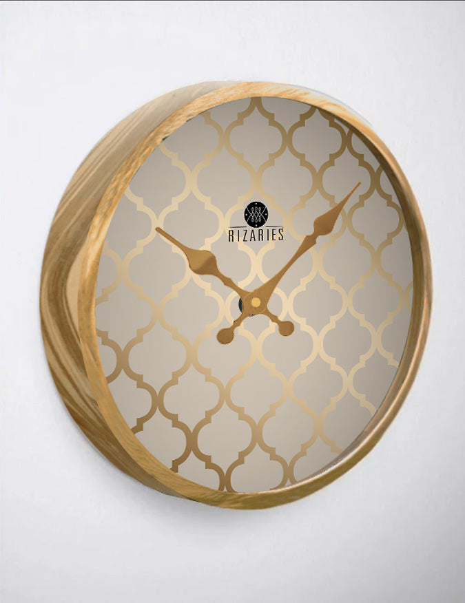 Copper Quatrefoil Wall Clock